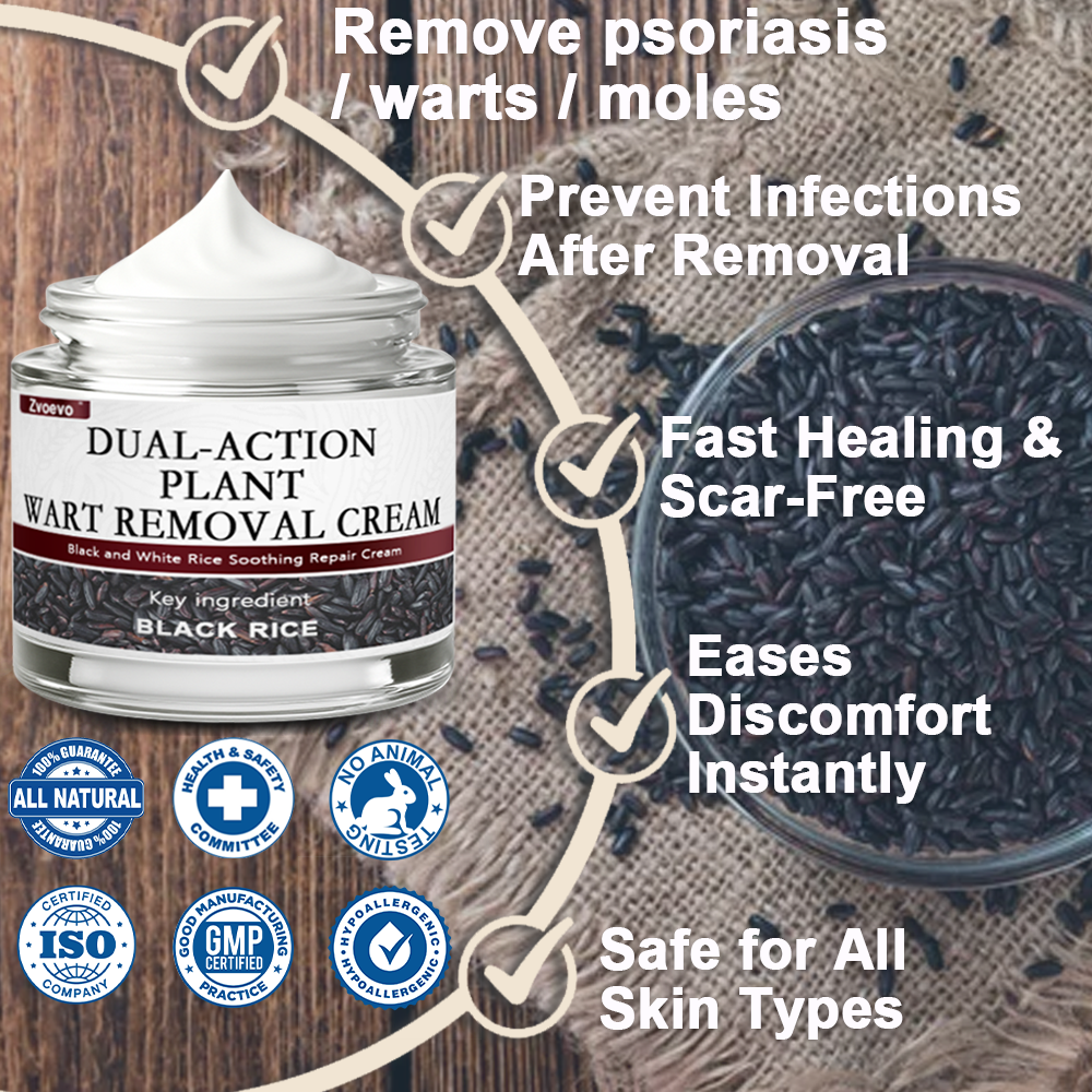 ✨ Zvoevo® Rice Bran Extract Cream 👩⚕️ TGA-Certified (For removing warts and skin growths, eliminating skin hyperplasia and keratin buildup, treating skin cancer, age spots, and hyperpigmentation)