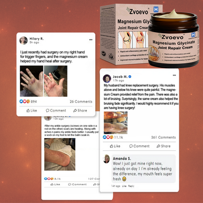 ✅Zvoevo® Magnesium Glycinate Joint Repair Cream (Effective relief for arthritis, nerve pain, rheumatic conditions, muscle spasms, and sports injuries)