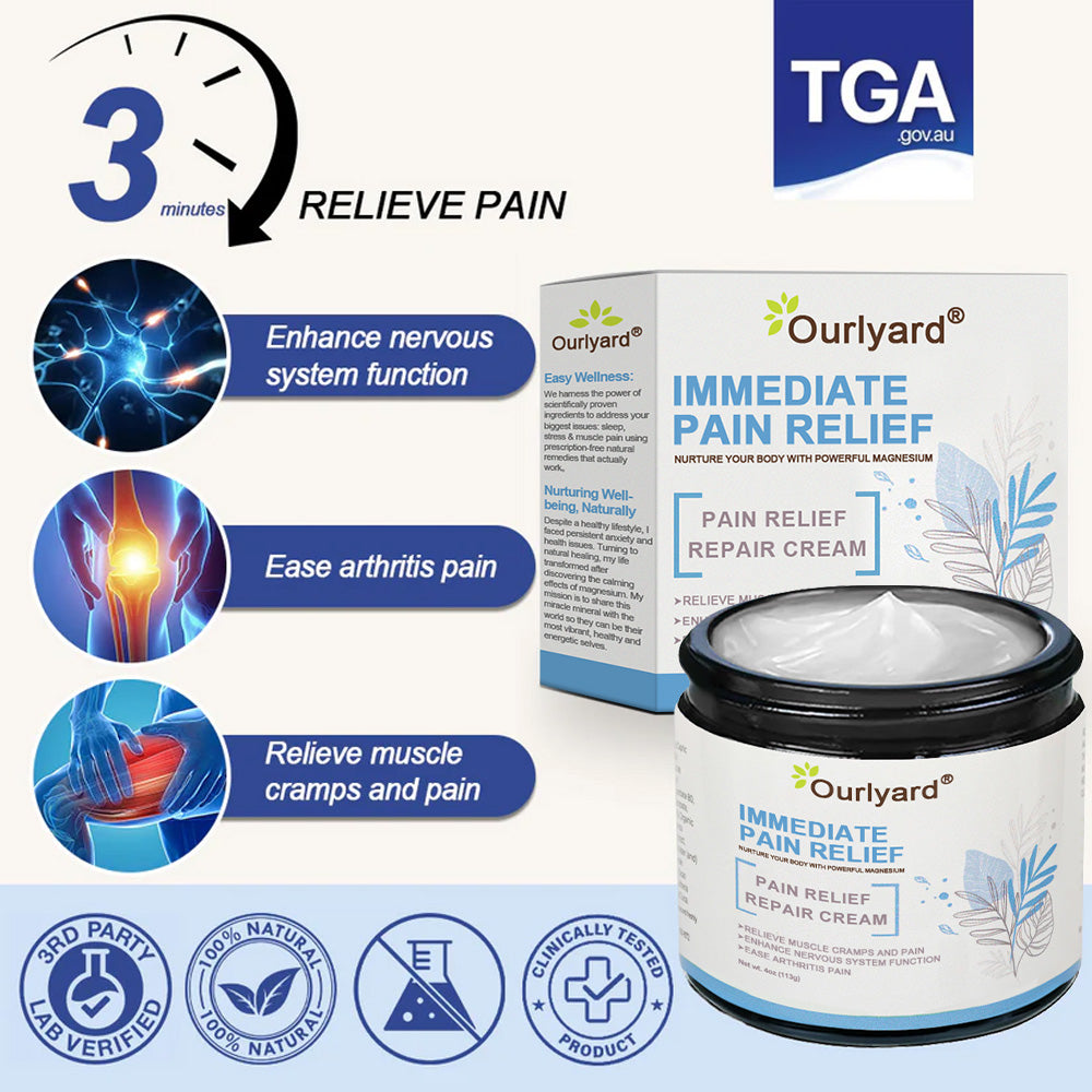 ✨TGA Approved: Ourlyard® Magnesium Pain Healing Bone Cream (Treatment for arthritis, neuropathyy, rheumatic diseases, muscle spasms, twitches and sports injuries)